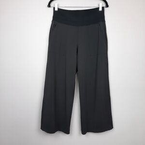 Athleta Black Venice High Rise Wide Leg Cropped Pants size Small